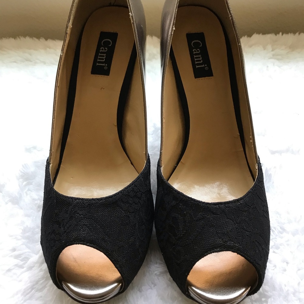 Cami/Peep Toe Heels
